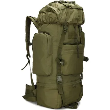 Městský batoh Krosna - batoh 65 l, army zelená, 32x20x75cm, Smilodon