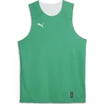 Pánský basketballový dres Puma HOOPS TEAM REVERSE PRACTICE JERSEY M Zelená, Bílá
