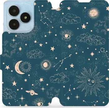 Pouzdro na mobilní telefon Flipové pouzdro Mobiwear - Realme Note 50 - VP14S Magický vesmír (Knížkové flip pouzdro, obal, kryt na mobil Realme Note 50 - VP14S Magický vesmír, materiál Umělá kůže + TPU - ochrana 360°, stojánek, silikonová vanička, magnetické zavírání)