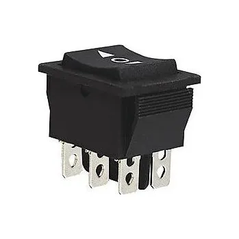 Příslušenství k frézce Tlačítko kolébkové KCD2-223, (ON)-OFF-(ON) 250V/10A 2P I-0-II