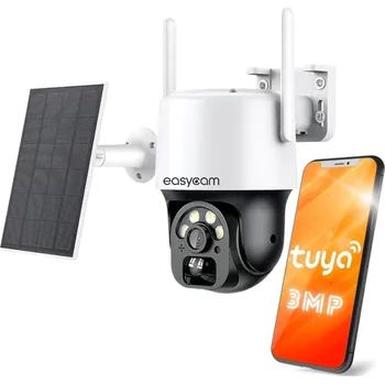 IP kamera EasyCam IP PTZ kamera solární bezdrátová WiFi Tuya 3MP 4x zoom EC-3PT4DL-S