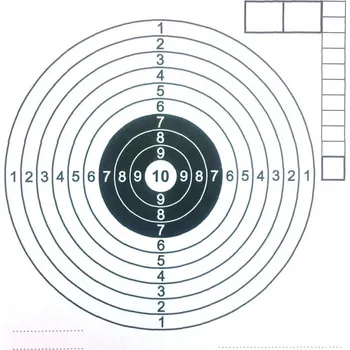 Terč na sportovní střelbu Terč papírový vzduchovkový - 1ks