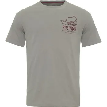 Pánské tričko Pánské tričko BUSHMAN PATH M Šedá, Vínová