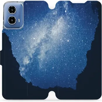 Pouzdro na mobilní telefon Flipové pouzdro Mobiwear - Motorola Moto G34 5G - M146P Galaxie (Knížkové flip pouzdro, obal, kryt na mobil Motorola Moto G34 5G - M146P Galaxie, materiál Umělá kůže + TPU - ochrana 360°, stojánek, silikonová vanička, magnetické zavírání)