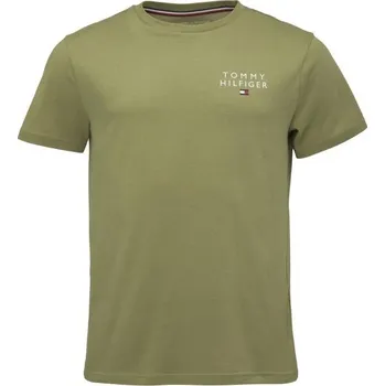 Pánské tričko Pánské tričko Tommy Hilfiger ORIGINAL-CN SS TEE LOGO sm Khaki, Bílá