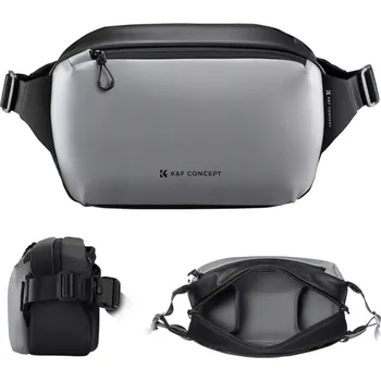 Ochrana fotoaparátu a videokamery Foto brašna K&F Concept Alpha Sling bag 10L šedá (pohodlná univerzální sling fotobrašna KF13.157)