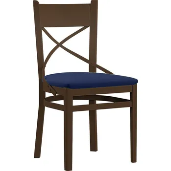 Jídelní židle Jídelní židle PROVENCE X | 43 cm | tmavě modrá/hnědá samoa king