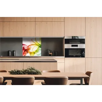 Obklad DIMEX | Dibond za kuchyňskou linku DBW-06060-073 | 60 x 60 cm | Barevný kouř + Dibond deska za kuchyňskou linku DIMEX v rozměru 60 x 60 cm, motiv Barevný kouř