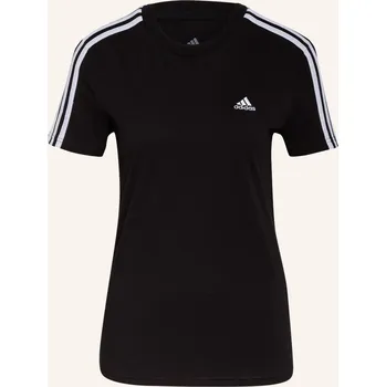 Dámské tričko Adidas Dámské Tričko Essentials Slim 3-Stripes, černá / bílá, 40