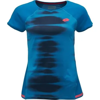 Dámské tenisové tričko Lotto TECH II D2 TEE XS Modrá, Oranžová