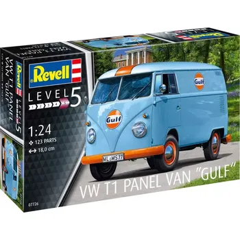 RC model letadla Plastic ModelKit auto 07726 - VW T1 panel van (Gulf Decoration) (1:24)