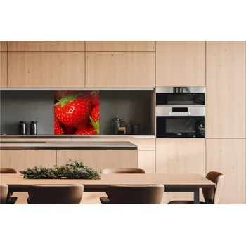 Obklad DIMEX | Dibond za kuchyňskou linku DBW-06060-025 | 60 x 60 cm | Jahody + Dibond deska za kuchyňskou linku DIMEX v rozměru 60 x 60 cm, motiv Jahody