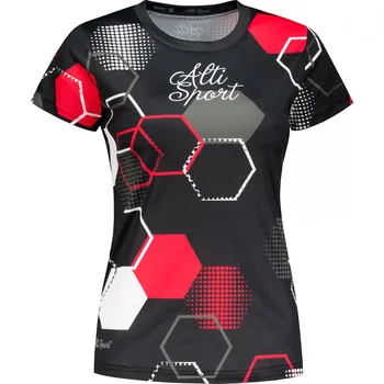 Dámské tričko Dámské funkční tričko premium ALTISPORT VOJ/ALW037TR01 ČERNOČERVENÁ L