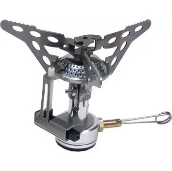 Turistický vařič Univerzální vařič FOX outdoor mini 1800W (Plynový turistický vařič o váze pouze 125g a výkonu 1800W s piezoelektrickým zapalováním a přepravním PE pouzdrem.)