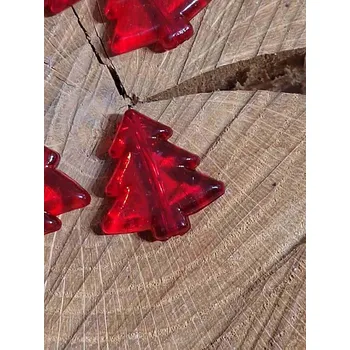 Korálek Plastové korálky stromeček červený