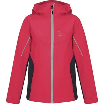 Dívčí softshellová bunda Hannah CAPRA JR 128 Červená, Černá, Stříbrná