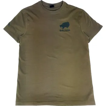 Pánské oblečení Tričko s výšivkou, hnědá, S, Smilodon