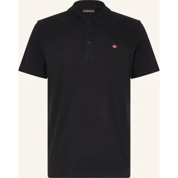 Pánská košile Napapijri Pánská Polokošile Z Piké Ealis, černá, S