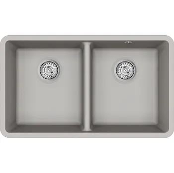 Granitový dřez Dřez pod desku Aquastone DUO 90 U šedá