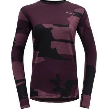 Dámské tričko Dámské triko Devold KLOVSTIEN MERINO W XL Fialová, Černá