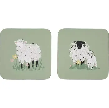 prostírání Ulster Weavers Korkové podložky Woolly Sheep 10,5 x 10,5 cm 4 ks
