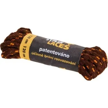 Tkaničky do bot Tkaničky PROMA STAR LACES SLIM 90 CM 90 Hnědá, Oranžová