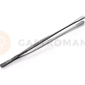 Kuchyňská pinzeta Pinzeta s kulatým zakončením s povlakem, černá, 305 mm | BAR UP, 680216