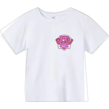 Dívčí tričko Tlapková patrola Dětské tričko s motivem animované pohádky "Tlapková patrola" (potisk Tlapka) Barva: bílá (potisk znak "Paw Patrol"), Velikost: 140/9-10T