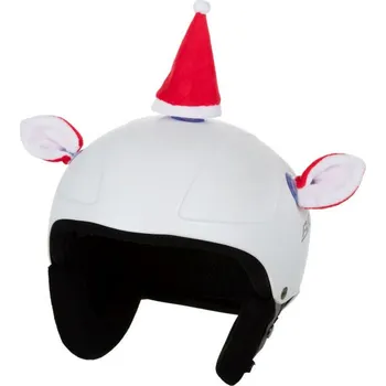 Karnevalový doplněk Uši na helmu HS Sport SANTA UNI Červená, Bílá