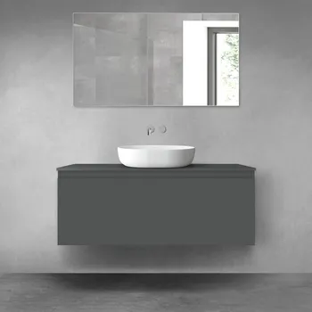 Koupelnový nábytek Oltens Vernal skříňka 120x45.6x47 cm pod umyvadlo závěsná grafitová 60016400