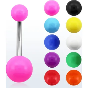 Piercing Piercingate Piercing do pupíku PBK00193 - Barva/Motiv: Modrá, Délka tyčky: 10 mm, Průměr tyčky: 1,6 mm