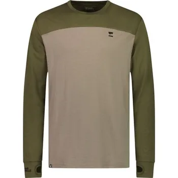 Pánské tričko Pánské triko z merino vlny MONS ROYALE YOTEI TECH LS M Béžová, Khaki