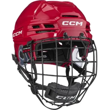 Chránič hlavy Helma CCM Tacks 720 Combo SR, červená, Senior, S, 51-56cm CCM