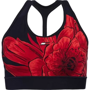 Podprsenka Dámská sportovní podprsenka Tommy Hilfiger MID INTENSITY FLORAL AOP BRA L Tmavě modrá, Červená