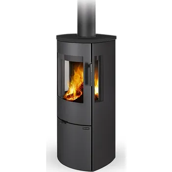 Krbová kamna ROMOTOP PARLA 3S keramika černá lesklá 49000 - krbová kamna