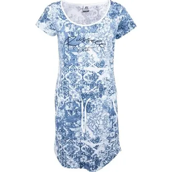 Dámské šaty Dámské šaty Russell Athletic DRESS BATIKA XS Modrá, Bílá