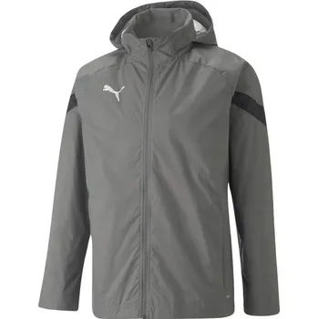 Pánská móda Pánská fotbalová mikina Puma TEAMFINAL ALL WEATHER JACKET XL Tmavě šedá, Černá, Stříbrná