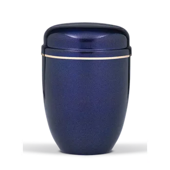 Smuteční dekorace Kovová urna Perleť - Modrá