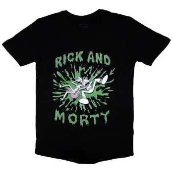 Pánské tričko Merch Rick & Morty: Cartoon Network Unisex T-shirt: Rick & Morty - Green Splat (large) L