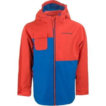 Dětská bunda ALPINE PRO EDWO 140/146 Modrá, Červená