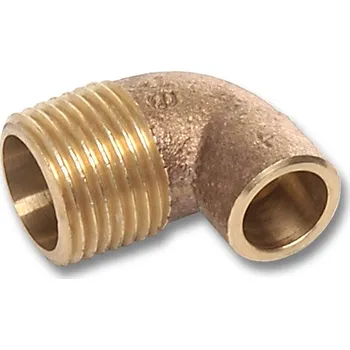 rozdělovač topení Sanha 4092G koleno pájecí s vnějším závitem Cu 90° 15x1/2" 140921512