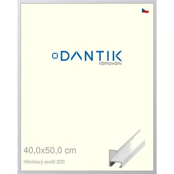 Rám na obraz DANTIK rámeček 40x50 | ALU profil 6220 Bílá matná (Plexi Čiré) (Vyrobeno s láskou u nás v DANTIKU)