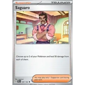 Sběratelská karetní hra Pokémon PAL 187/193 Saguaro - Paldea Evolved Stav: Near Mint, Verze: REVERSE HOLO