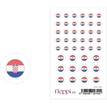 samolepka Fleppi Samolepky vlajky státu - Chorvatsko