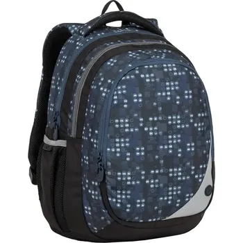 Školní batoh Školní batoh vícekomorový Bagmaster černý, modrý, odstíny šedé a stříbrné 24 l