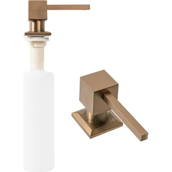 Dávkovač mýdla Rea, dřezový dávkovač saponátu 300 ml, měděná matná, BAT-05013