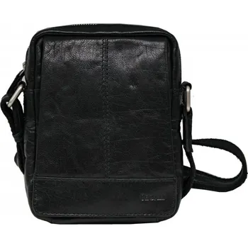 SEGALI Pánská kožená taška přes rameno SG-21110 černá