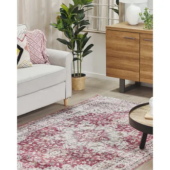 Koberec Koberec vícebarevný polyester a bavlna 150 x 230 cm orientální vzor obývací pokoj ložnice Beliani