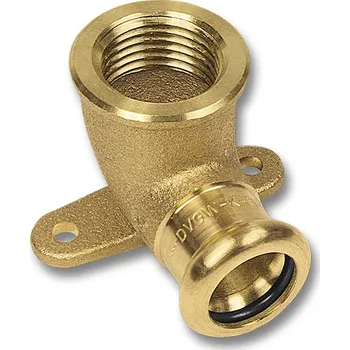 Vodovodní potrubí Sanha Purapress 8472G nástěnné koleno lisovací Cu voda 15x1/2" 184721512