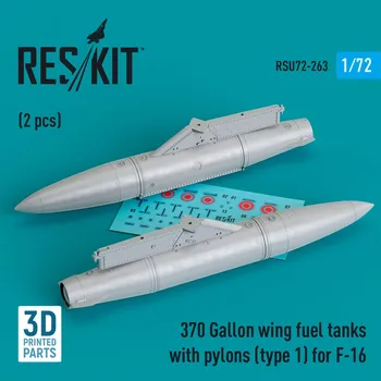 Plastikový model 1/72 370 Gal. wing fuel tanks w/ pylons (type 1)